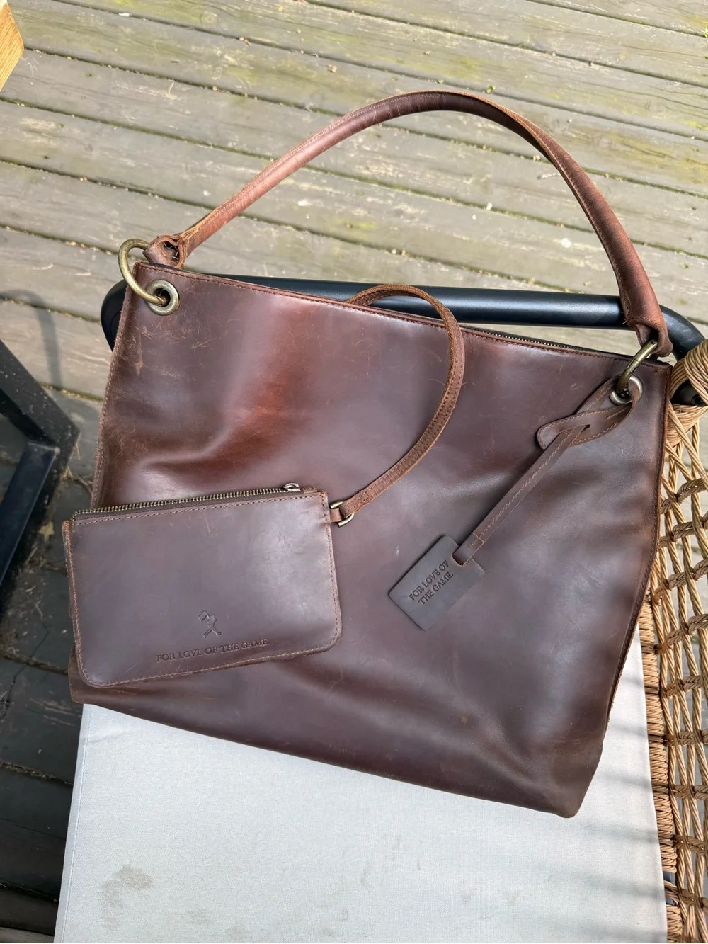 Baseballism Glove Leather Meghan Hobo Bag